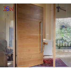 Puerta de Entrada de Madera Sólida, Puerta Principal de Seguridad de Lujo Hecha a Mano para Proyectos de Construcción de Villas y Mansiones, Materiales de Construcción - Product Image 1