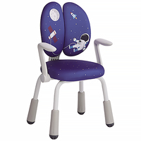 Chaise d'étude ergonomique moderne pour enfants avec accoudoirs rembourrés en plastique pour l'école, la maison et la chambre