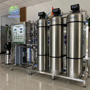 1000L frp tank water purifying machine with activated carbon water filter ballast water treatment EDI machinery for cosmetics