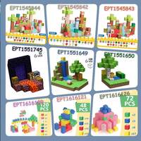 Blocs de construction magnétiques EPT en plastique, 100 pièces, cubes de château magique, jouets éducatifs STEM, sac de rangement, ensemble de voyage, cadeau pour tous les âges