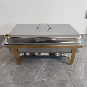 Calentadores <span class=keywords><strong>de</strong></span> <span class=keywords><strong>Comida</strong></span> <span class=keywords><strong>de</strong></span> Acero Inoxidable para Cocina Comercial, Set <span class=keywords><strong>de</strong></span> Buffet Chafing Dish <span class=keywords><strong>de</strong></span> 9L a Gas, Equipo <span class=keywords><strong>de</strong></span> Catering para Fiestas y Cocinar Alimentos - Product Image 4