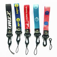 Dragonne de poignet personnalisée en polyester pour sublimation, porte-clés court avec logo imprimé