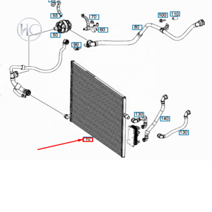 OE 0995002003 low temperature water cooler motor cooler radiator 