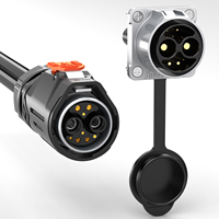Connecteur circulaire en ligne 600V 120A à 2-22 broches avec verrouillage par poussée pour câble d'alimentation robuste, connecteur de prise pour batterie de stockage d'énergie