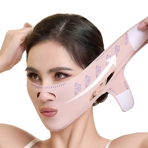 Más vendidos facial Rosa v línea cara doble mentón reductor levantar cinturón cara adelgazamiento vendaje - Product Image 5