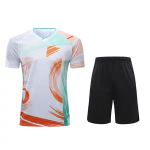 Camiseta de tenis con estampado de sublimación personalizada para mujer, camiseta de Bádminton de poliéster