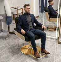 Kursi Salon Luar Ruangan Logam Mewah Baru, Kursi Barber Rebah, Kursi Tata Rambut, Perlengkapan Salon yang Dapat Disesuaikan