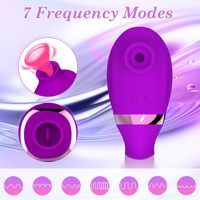 2-in-1-Frauen-Masturbations-Massagegerät Sexspielzeug oral Zunge leckend saugend Nippel Klitoris-Stimulator Vibrator für Damen Paare