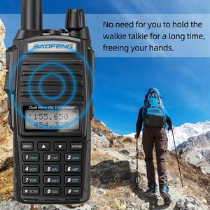 Walkie Talkie de Doble Banda BFUV82, 5W, Largo Alcance 0-5km, Doble Reloj, Doble Transmisión, Auriculares de Radio Bidireccional, 2500-3000mAh, IP25 - Product Image 6