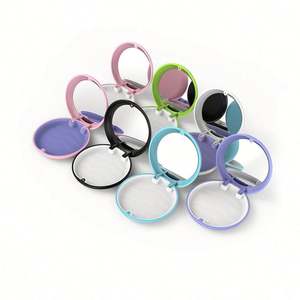 Portable Clear Retainer Case with Mirror, Round Orthodontic Aligner <b>Denture</b> Storage <b>Box</b> <b>for</b> Travel Promotional Gifts - Product Image 2