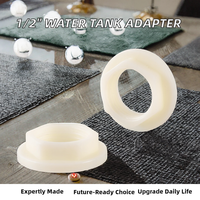 Adaptateur de robinet pour réservoir d'eau en plastique durable avec filetage femelle de 1/2 pouce, raccord de salle de bain, aquarium, écrou de blocage, norme DIN