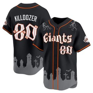 Bordir Sublimasi Kustom Mr. Jersey Bisbol Fashion Street San Francisco Pakai Kemeja Softball Hitam Pria Wanita - Product Image 5