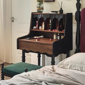 French Style Solid Wood Dressing Table With Storage For Bedroom Use - Product Image 1