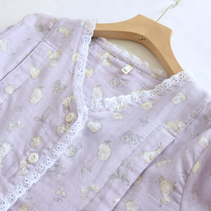 Vêtements lunaires de printemps et d'automne dessin animé femmes enceintes pures en attente de livraison pyjamas vêtements d'allaitement de maternité post-partum - Product Image 2