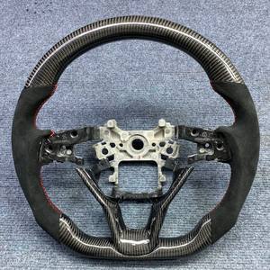 Volant de direction en cuir rouge sport personnalisé CarbMod en fibre de carbone pour 4 branches, 50 mm de diamètre, pour Accord 10e génération - Product Image 4