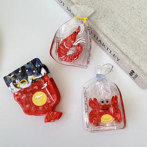 Griffes <span class=keywords><strong>de</strong></span> cheveux en acétate transparent d'animaux <span class=keywords><strong>de</strong></span> mer <span class=keywords><strong>de</strong></span> dessin animé mode créative poisson <span class=keywords><strong>crabe</strong></span> étoile <span class=keywords><strong>de</strong></span> mer pinces à cheveux en acétate pour la fête quotidienne - Product Image 3