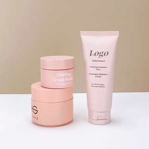 Vente en gros de pots en verre pour crème de soin de la peau de couleur beige rose 30g 50g, pots en verre 100ml 120ml, contenants en tube plastique - Product Image 1