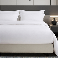 Parures de Lit de Luxe 5 Étoiles, Ensemble Hôtelier 4 Pièces avec Housse de Couette, Drap-Housse et Drap Plat 100% Coton Égyptien