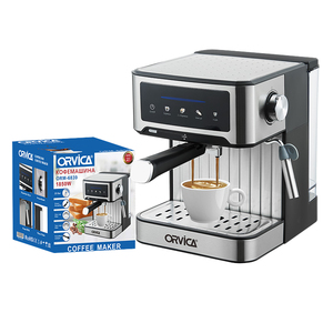 Machine à expresso professionnelle à grand écran, 2 tasses, 20 bars, fonction de chauffe rapide pour café expresso - Product Image 1