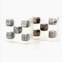 Dés à six faces à coins arrondis motif crâne noir, nouveaux jouets décontractés originaux et créatifs pour festivals, fêtes, carnavals, bars et accessoires de vin