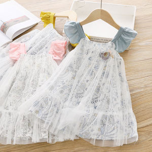 Vestido de Fiesta para Niña con Volantes y Flores, Hecho en China, Guangzhou, Ropa Infantil, de Tienda Mayorista en Línea - Product Image 3