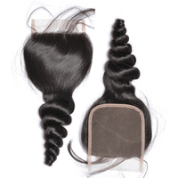 Vente en gros économique Closure en dentelle suisse HD 4x4 5x5 6x6 en cheveux humains brésiliens Water Wave, effet mouillé et ondulé, avec baby hair 1B