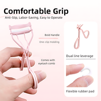 Outils de maquillage sous marque privée : recourbe-cils en plastique avec peigne, kit de rehaussement de cils, revêtement coloré, haute qualité pour échantillons de maquillage