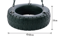 Balançoire pneumatique avec chaînes de 1,2 m - Balançoires d'extérieur robustes, chaîne en acier durable et pneu en caoutchouc pour aire de jeux de jardin pour enfants