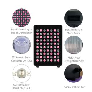 Azure OEM ODM Anpassbare 7-Wellenlängen 322x220mm Desktop Infrarot-LED Rotlicht-Gesichtslampe für den Heimgebrauch Schönheitsgerät CN - Product Image 3