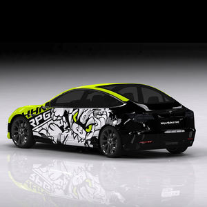 WRAPMASTER Vinilo Adhesivo para Automóviles Personalizado de 5*65 pies, Diseño Personalizado Controversial de PET, Vinilo Verde de Dibujos Animados para Envolver Automóviles, Película para Envolver Vehículos - Product Image 4