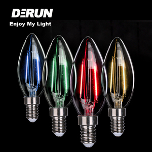 Nhà máy cung cấp E14 B22 <span class=keywords><strong>E27</strong></span> 2W 4W 6W cao lumen hiệu quả CE ROHS mới ERP hổ phách 2200K cổ điển C35 dẫn bóng đèn dây tóc đèn chùm - Product Image 6