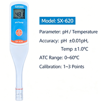Portable SX620 Pen-type pH Meter with 0.01pH Accuracy for Swimming Pools Temperature & pH Measurement OEM Available