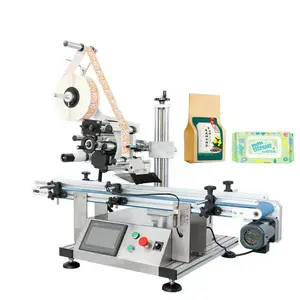 automatic mini desktop flat box labeling machine flat label applicator machine