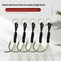 Hameçon Assist en Acier au Carbone à Ligne Noire pour Leurres de Slow Pitch Jigging avec Plumes