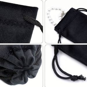 Sac cadeau en velours imprimé avec logo personnalisé, coloré et tendance, pour colliers et bijoux, avec cordon de serrage - Product Image 5