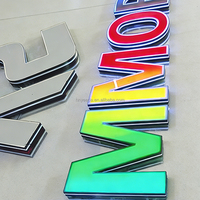 Letras 3D LED Programables a Todo Color, Iluminación Dinámica RGB, Impermeables IP65, Personalizables para Decoración y Publicidad de Tiendas