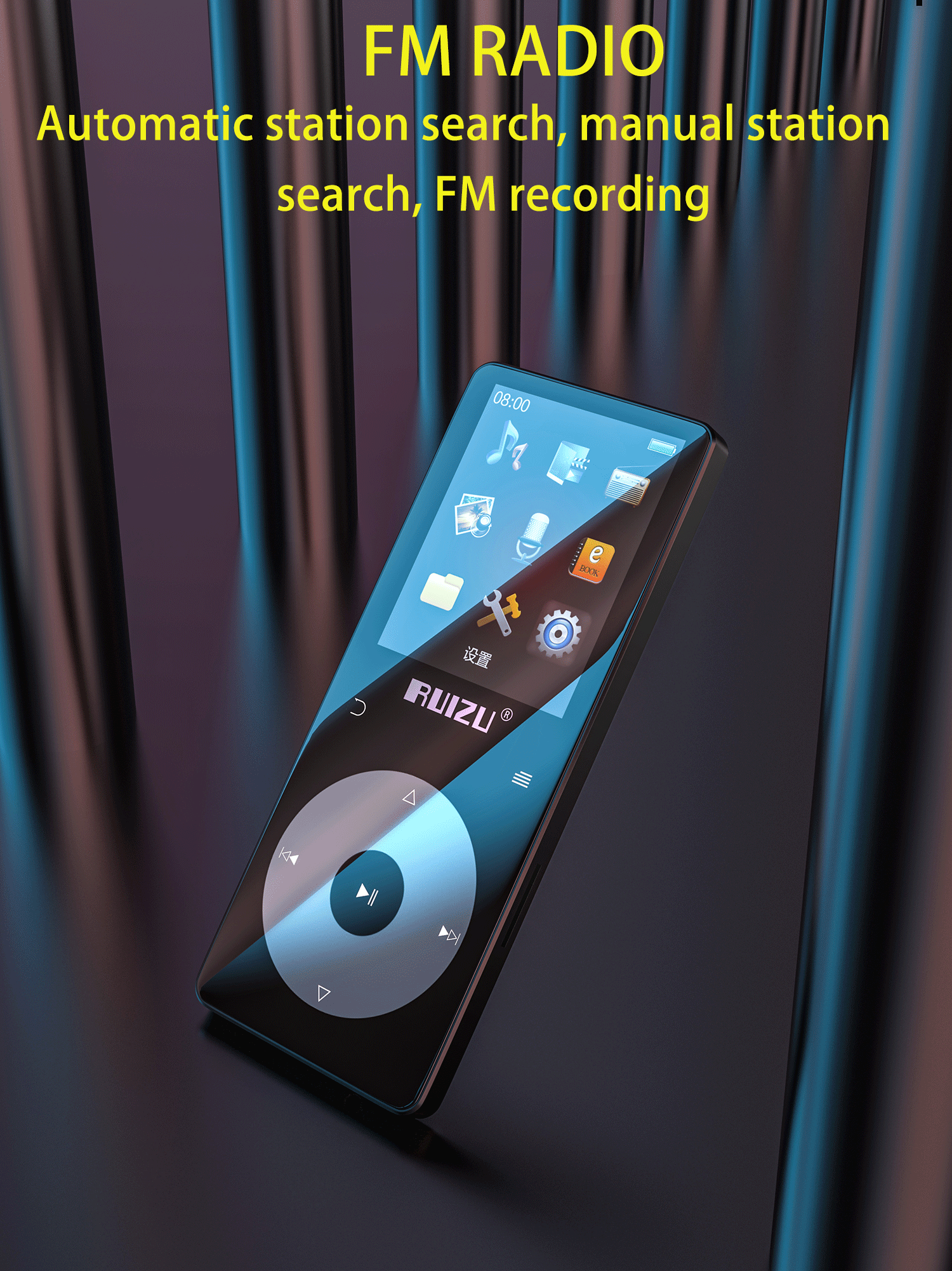 Amazon hot sale Touch MP3 Player  wireless V5.0  Music MP3 Player with FM Radio Voice Recorder 1.8" HD Screen Support up to 64G