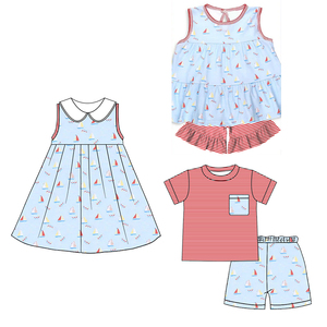 Preorder barca a vela bambini e bambine abiti estivi vestiti all'ingrosso per bambini Boutique prezzo di fabbrica nuovo Design <span class=keywords><strong>abbigliamento</strong></span> di moda - Product Image 1