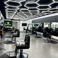 Lumière LED hexagonale pour supermarchés et salons de coiffure, design unique à assembler soi-même