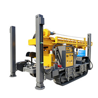Foreuse hydraulique pour puits d'eau SY450, profondeur 450m, moteur 110kW, capacité de levage 25T, course 6,6m, chenilles en acier
