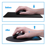 VONN Pure Color Lightweight Rubber Mouse Pad with Gel Wrist Rest Non-Slip Design for PC Users Office Workers in Stock