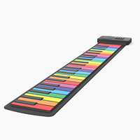 Clavier de piano électronique numérique portable Q1 à 49 touches, flexible en silicone, pliable, avec haut-parleur intégré, rechargeable