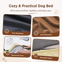 Lit pour chien personnalisé en usine, imperméable, en velours cristal, avec coussin en mousse alvéolée, canapé orthopédique pour animaux de compagnie, pour les détaillants OEM