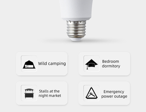 Bombilla LED de Emergencia Recargable de Alta Calidad E27 B22 de 7W 9W 12W 15W para Camping - Product Image 5