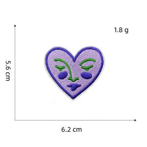 Nouveau Patch Brodé Thermocollant Série Violette Chapeau Soleil Cœur Appareil Photo pour Décoration et Cadeau - Product Image 6