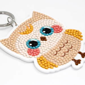 Usine hiboux 5D Art diamant <span class=keywords><strong>peinture</strong></span> Kits bricolage créatif pâte jouets à la main porte-clés porte-clés pour enfants garçons et filles - Product Image 4