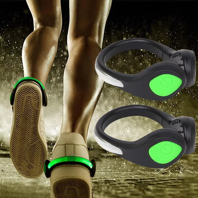 Custom Waterproof Rechargeable Running LED Flashing Shoe Light Night Walking Safety Shoe Parts Luminous Shoe Clip Light