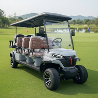 Carrito de golf eléctrico de 8 pasajeros con batería de litio, profesional, personalizado, todoterreno, para visitas turísticas en campos de golf.
