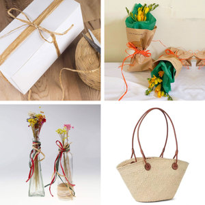 เชือกกระดาษรัฟเฟียแบบบิดเกลียว VAKAFFIA ย่อยสลายได้ทางชีวภาพ ขนาด 20 เมตร สำหรับห่อของขวัญในงานปาร์ตี้วันคริสต์มาสและวันวาเลนไทน์ - Product Image 3