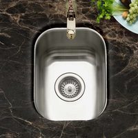 Mini évier de cuisine à bol unique de haute qualité SUS 304 conception de barre rectangulaire mince en acier inoxydable à un trou sans robinet